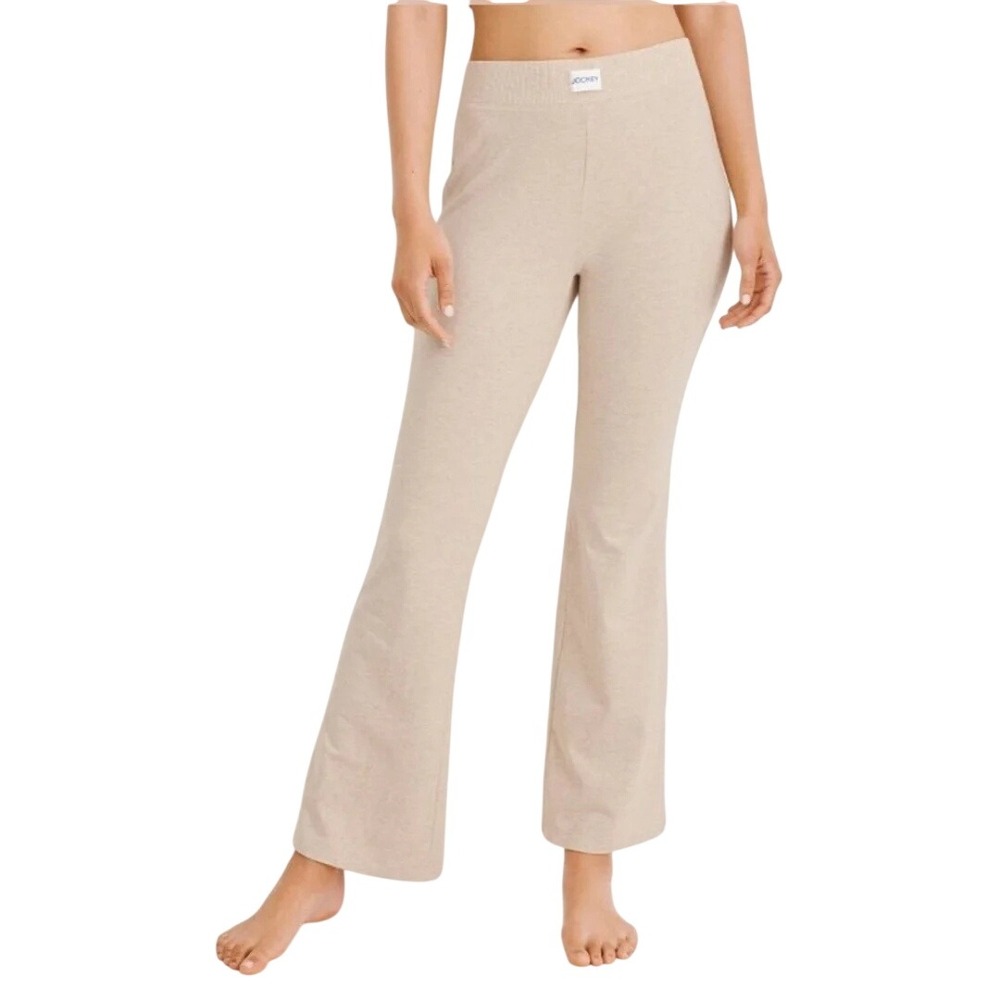 Jockey Women's Oatmeal Organic Cotton Blend Flare Pant Size XL